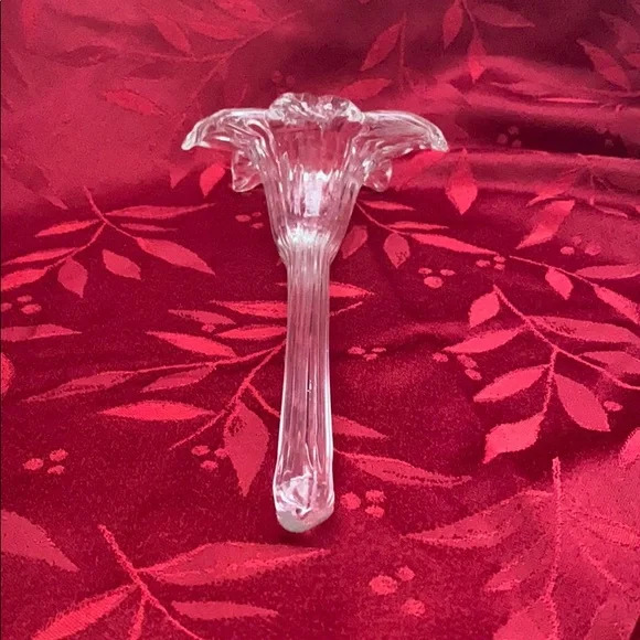 Vintage Art Glass Blown Glass Lilly-Shaped Sgl. Stem Epergne Bud Vase - Picture 5 of 8
